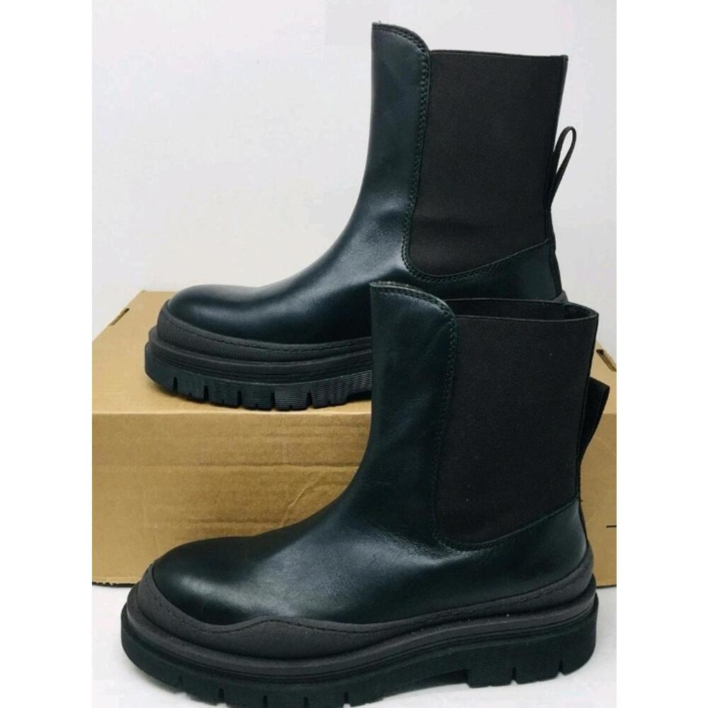 New See by Chloe Alli Ankle Combat Moto Boot size 40